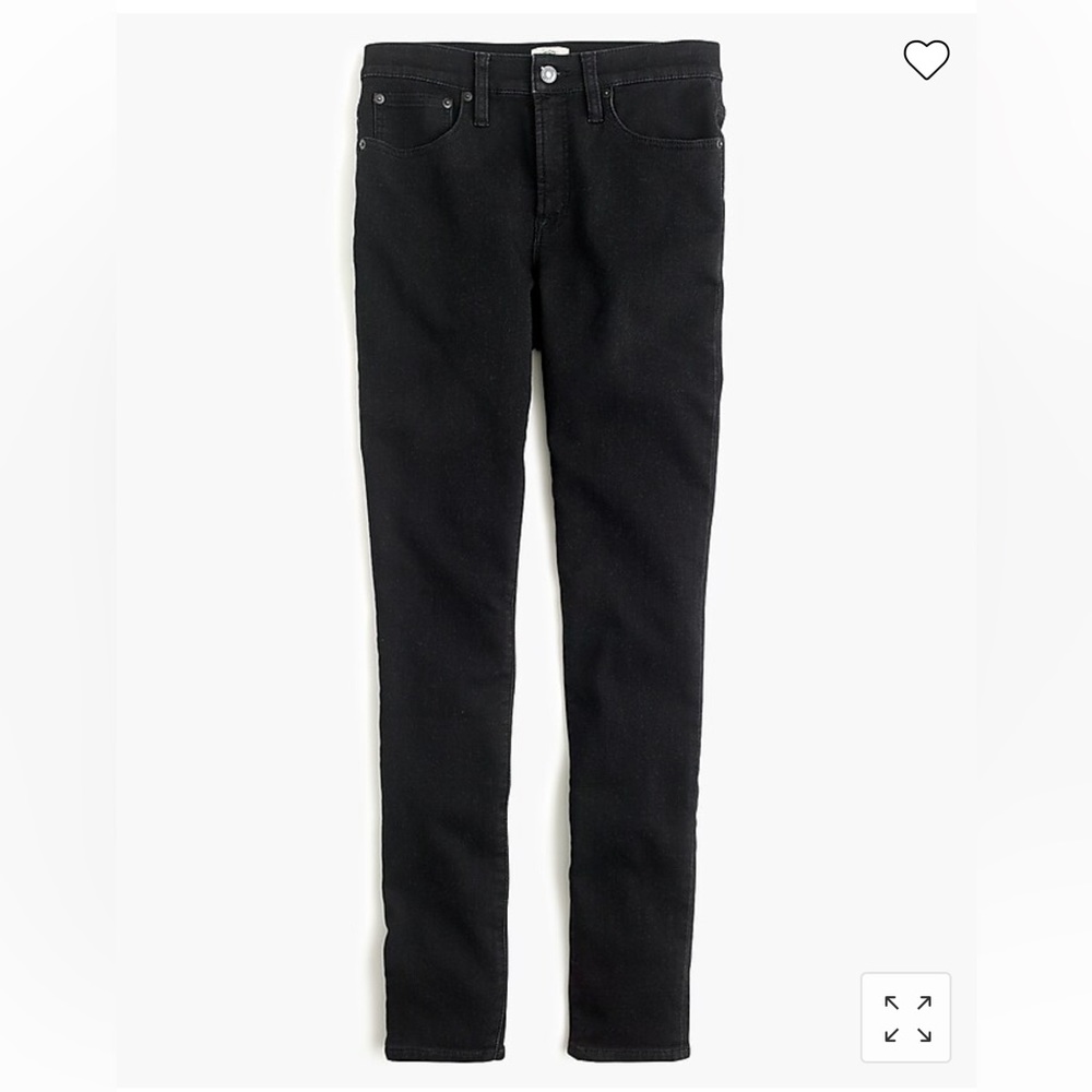 J. Crew 9” high rise jegging in black wash